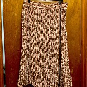 *NWT* LOFT multi-color chevron midi-skirt, 18 size